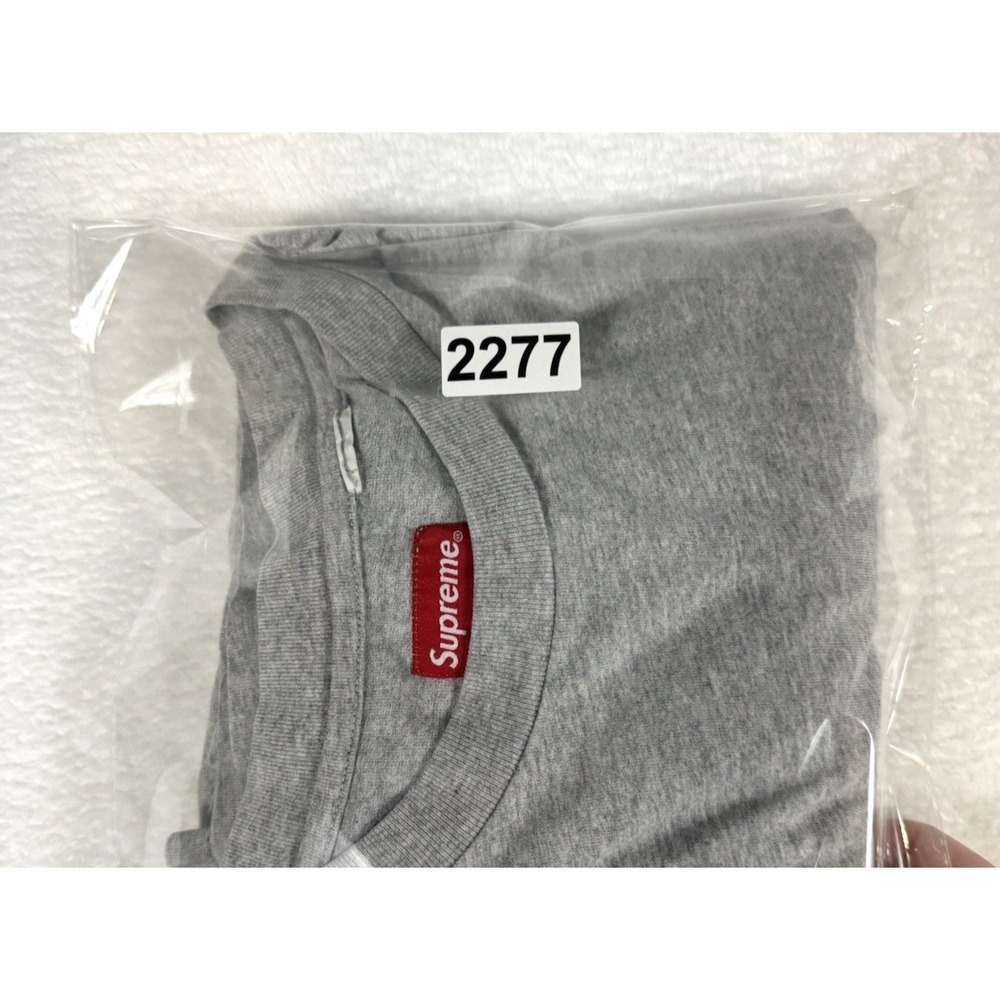 SUPREME USA Men's XXL Small Box Cotton Heathered Gray Logo T-Shirt - Picture 15 of 16